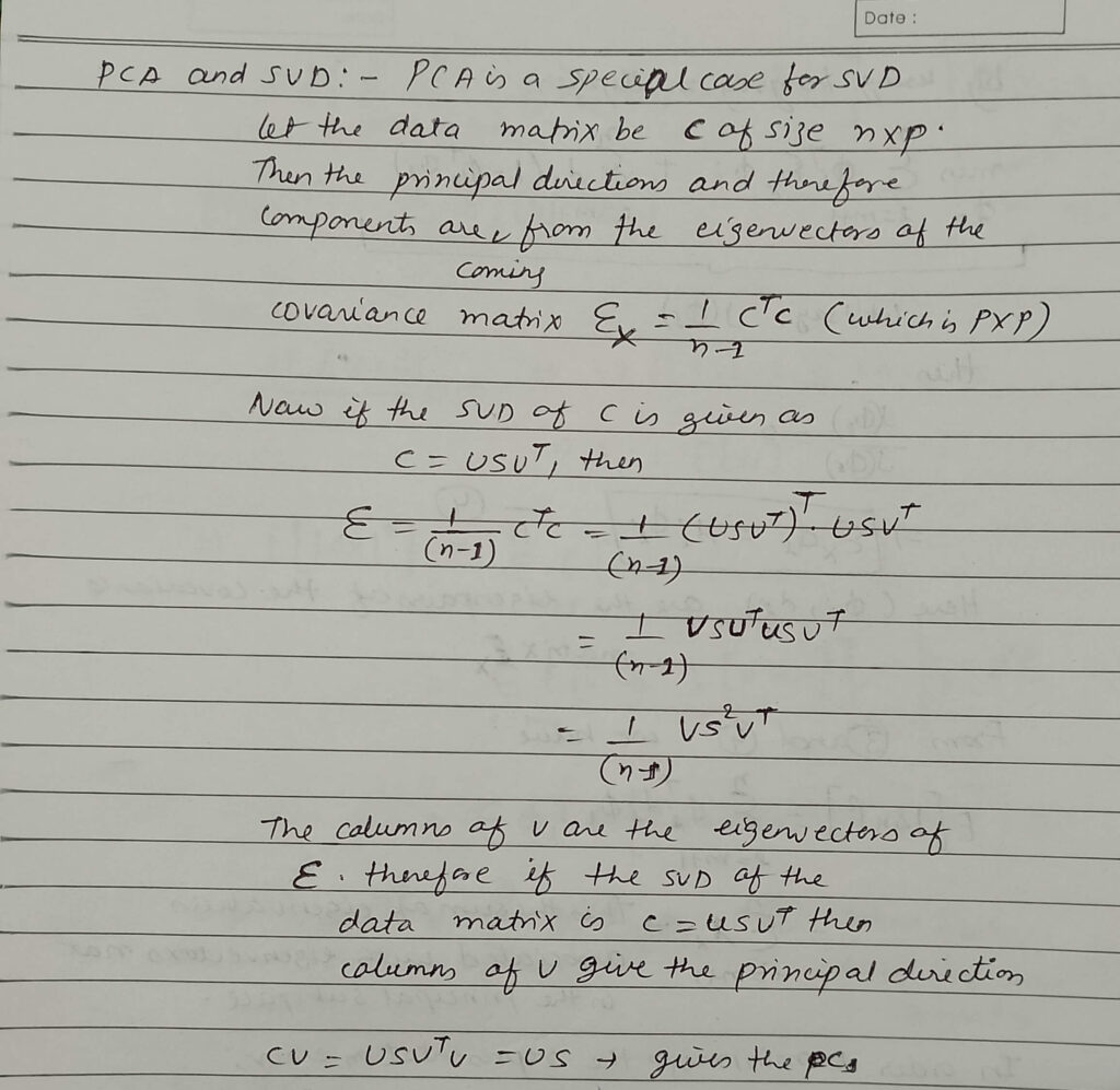 PCA Vs SVD