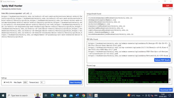 Emqail extraction software that is doing its work very fast on windows